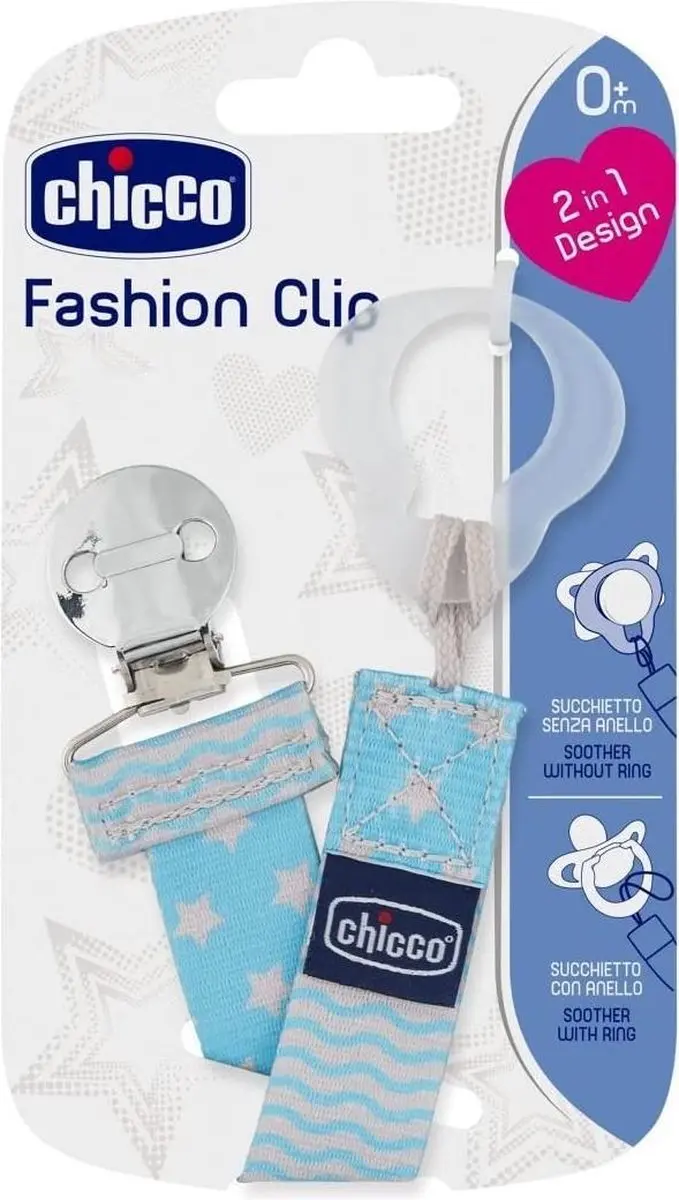 Chicco Fopspeenketting Jongens - Lichtblauw - afbeelding 3 van 3