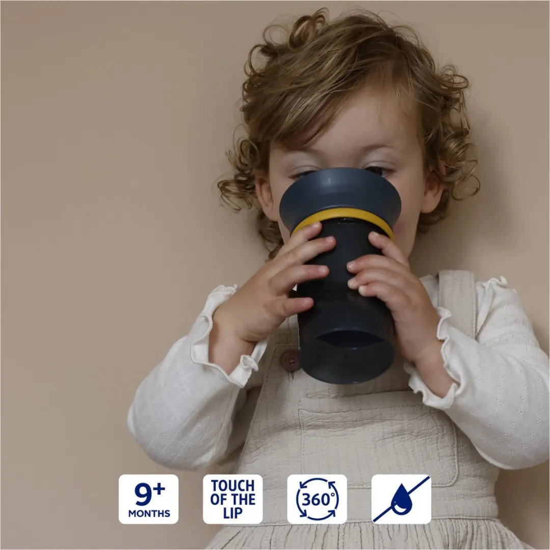 Difrax 360°beker Drinkbeker 250ml - Grijs