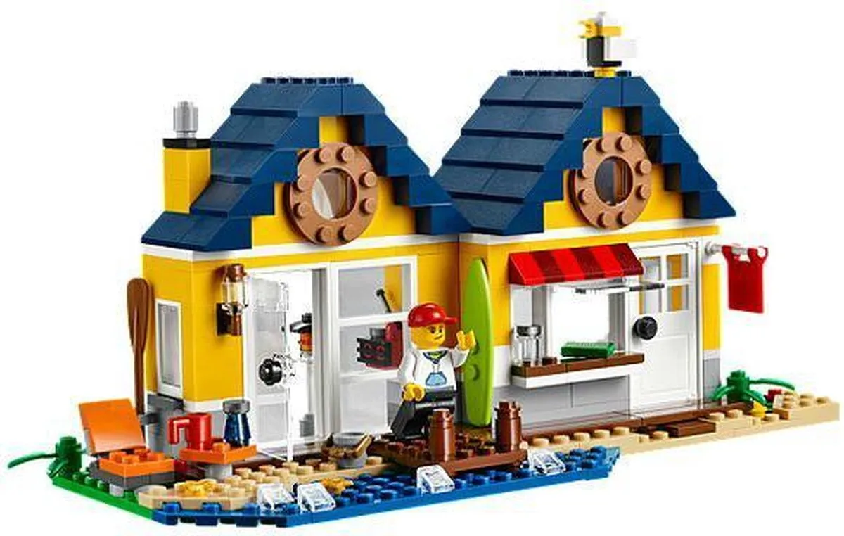 LEGO Creator Strandhut 31035 - 286 Stukken - 2 Minifiguren - Geel - afbeelding 4 van 6