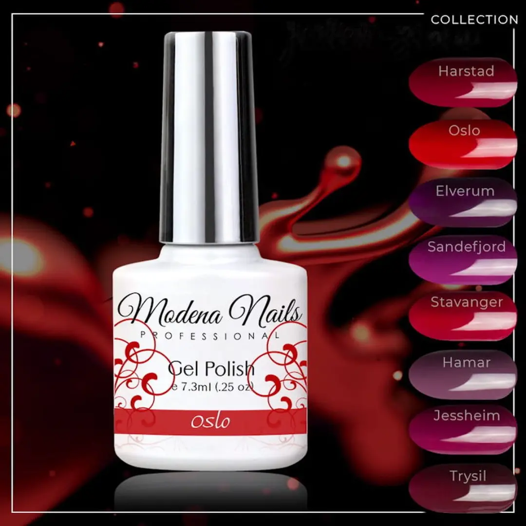 Modena Nails Gellak Oslo 7,3ml - Rood Glanzend