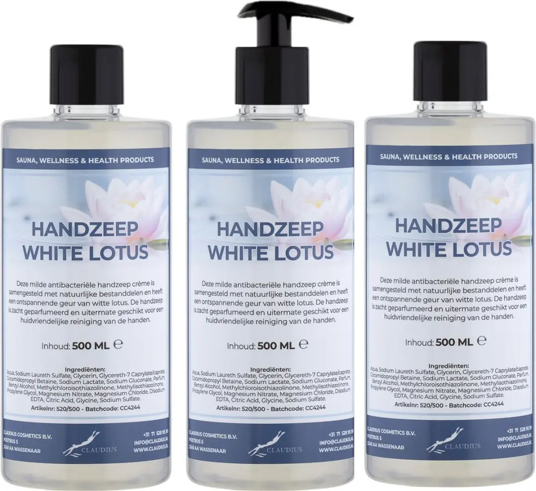 Splashbox Cosmetics Handzeep White Lotus 500ml - 3 Stuks