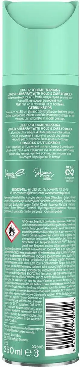 Taft Junior Lift-Up Volume 4 Haarspray 250ml