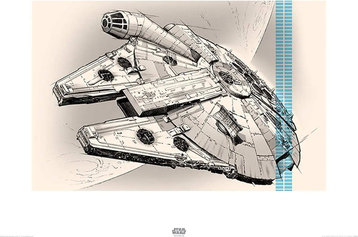Star Wars Episode VII Millennium Falcon Piramide Poster 60x80cm