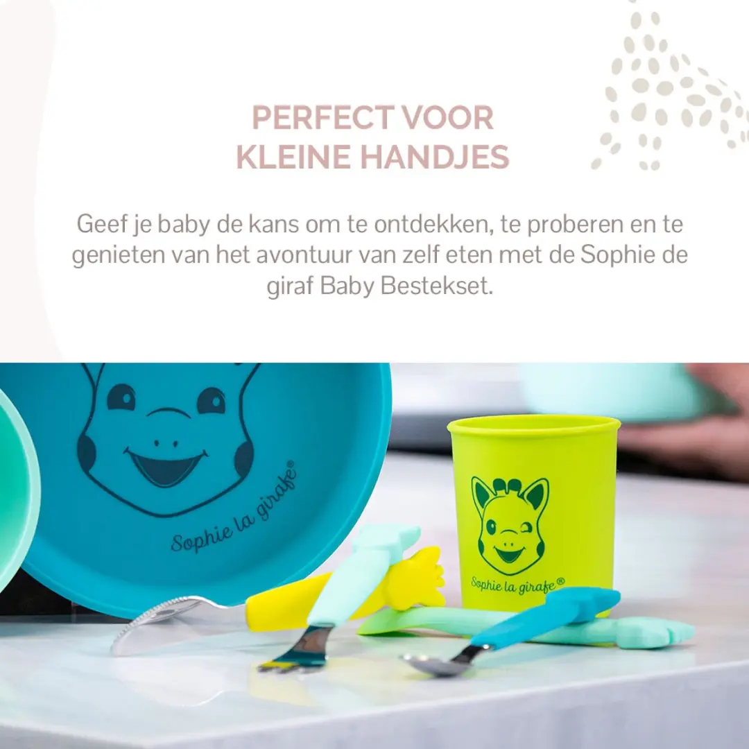 Sophie de Giraf Baby Bestekset 3-delig - Siliconen handvat - 6+ maanden