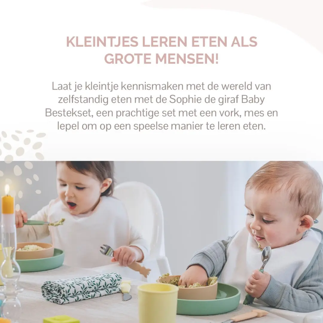 Sophie de Giraf Baby Bestekset 3-delig - Siliconen handvat - 6+ maanden