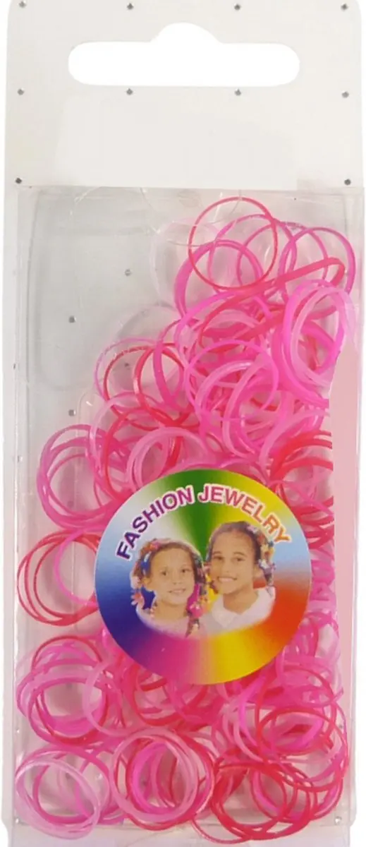Haarsoires Haarelastiekjes Mini 1cm Roze