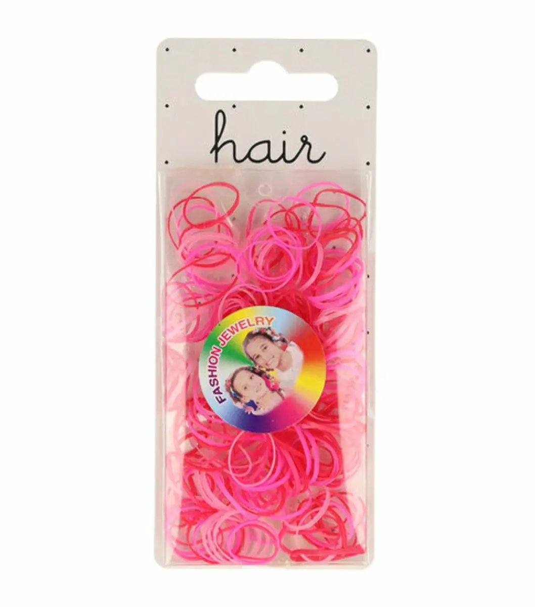 Haarsoires Haarelastiekjes Mini 1cm Roze - 150 Stuks