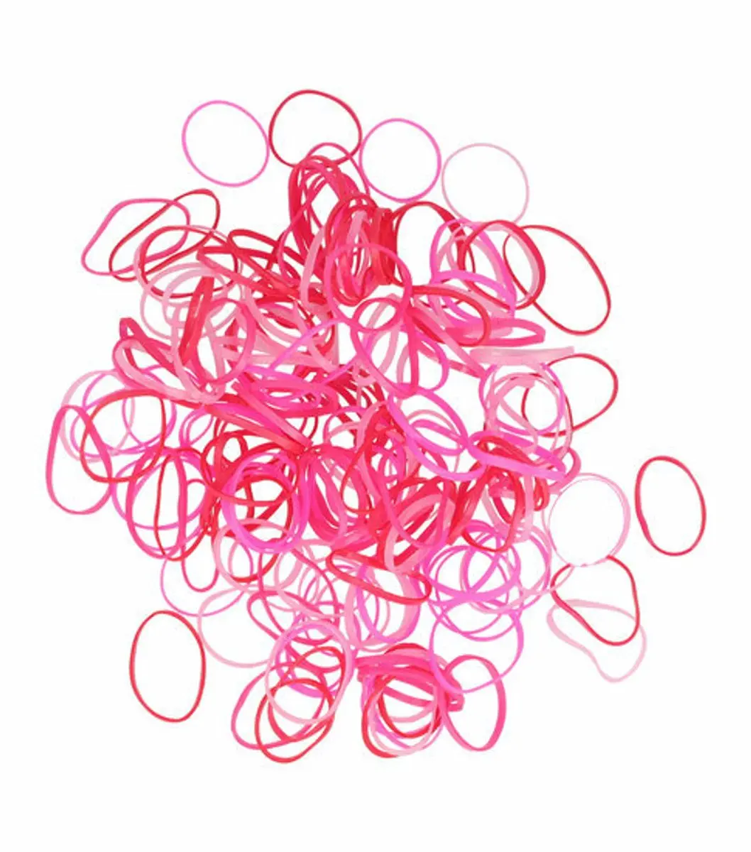 Haarsoires Haarelastiekjes Mini 1cm Roze - 150 Stuks