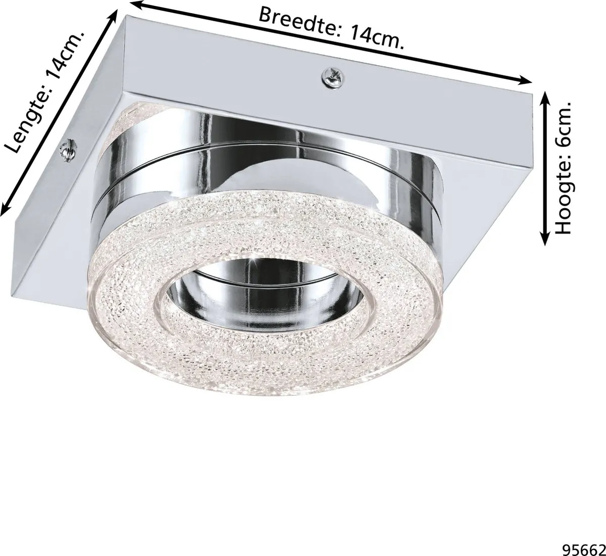 Eglo Fradelo Wandlamp 1 Licht 120x120mm - Chroom