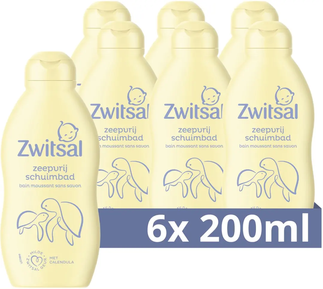 Zwitsal Schuimbad Baby - 6x200ml