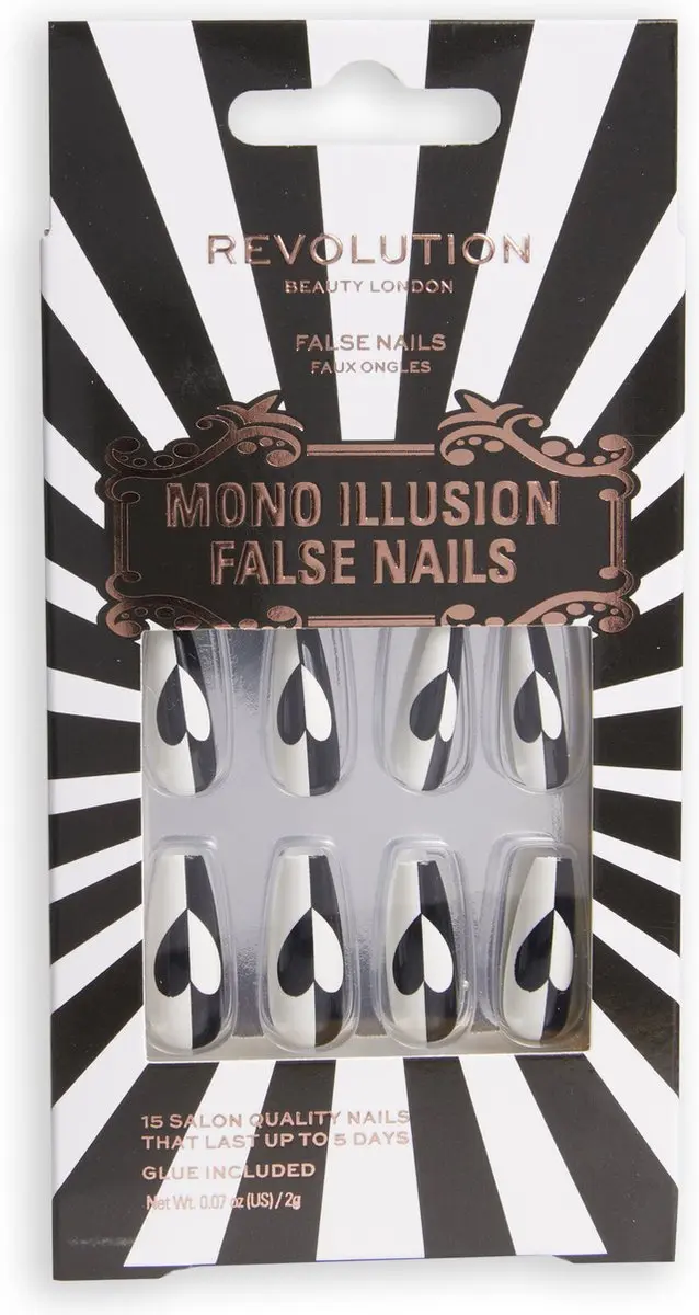 Makeup Revolution False Nails Mono Illusion - 15 Stuks