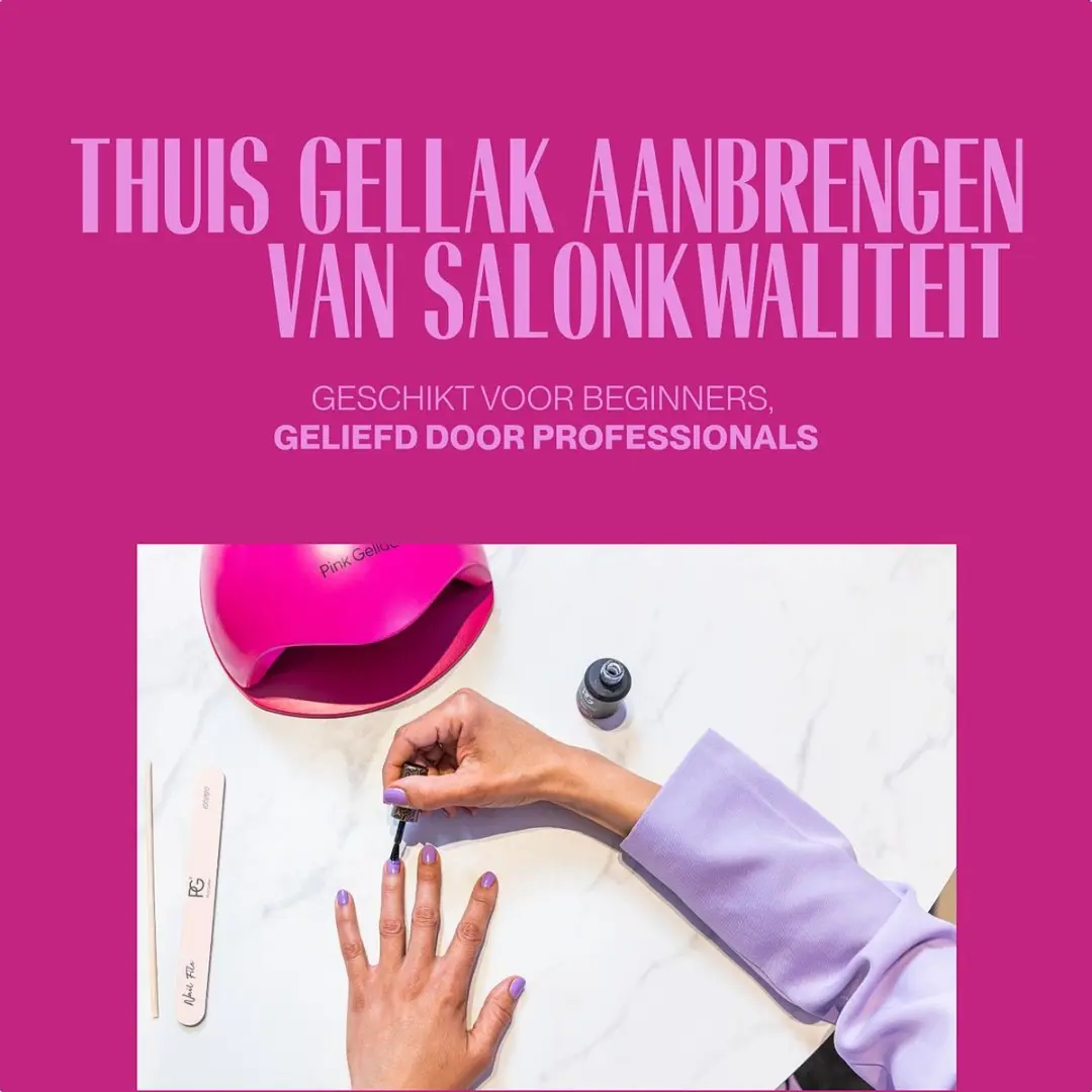 Pink Gellac Gel Nagellakset - 45ml (3x15ml) - Base & Top Coat