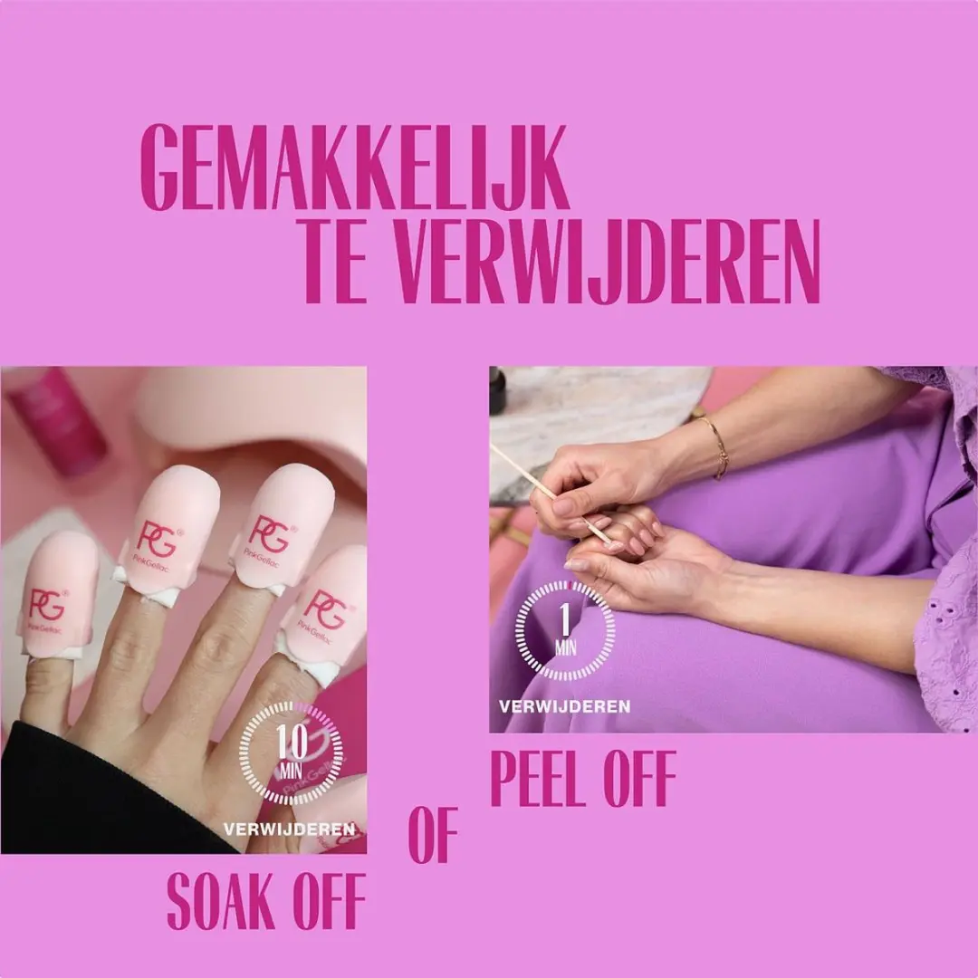 Pink Gellac Gel Nagellakset - 45ml (3x15ml) - Base & Top Coat