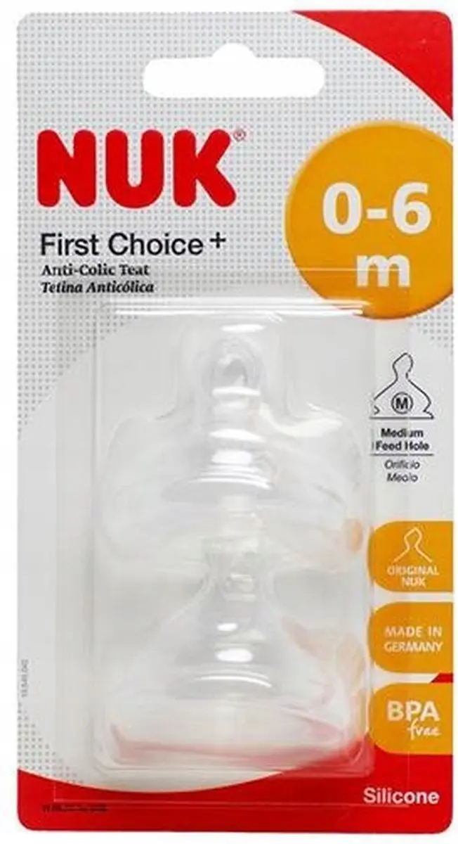 NUK First Choice Anti Colic Flesspeen Siliconen