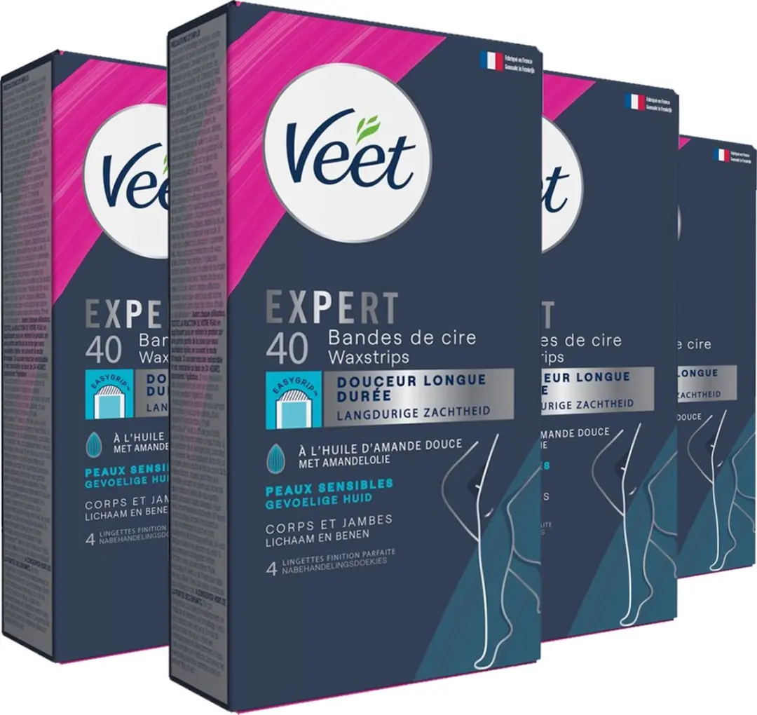 Veet Expert Koude Wasstrips Benen Sensitive 160 Stuks