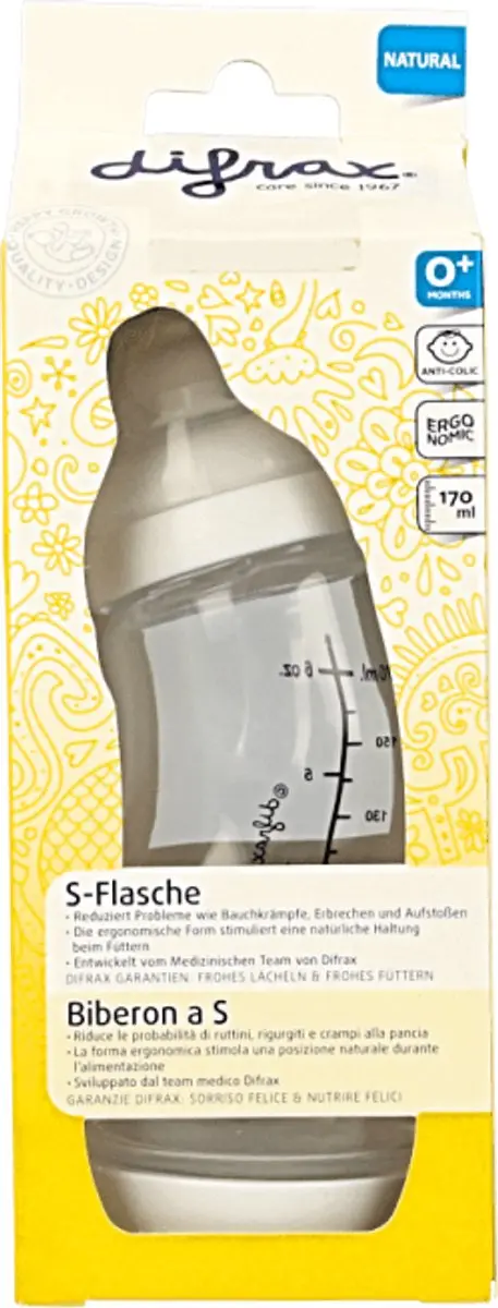 Difrax S-Fles Klein 170ml - Rood