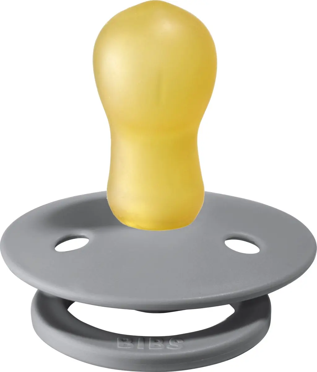 BIBS Round Fopspeen 18mnd+ - Grijs