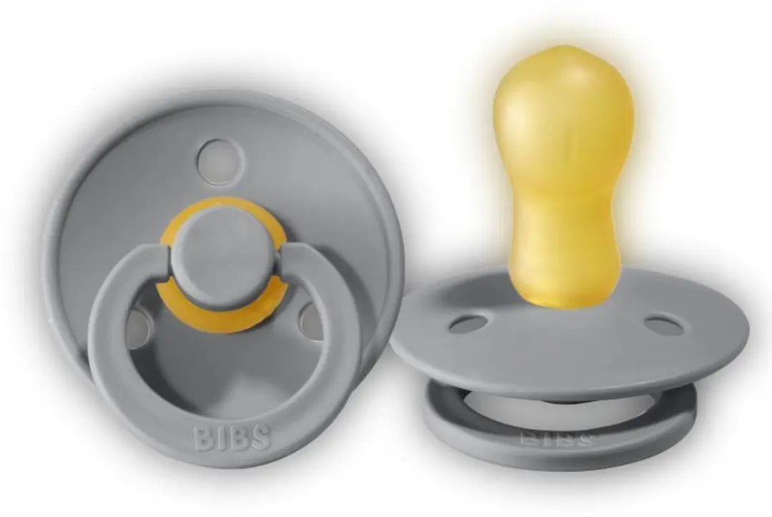 BIBS Round Fopspeen 18mnd+ - Grijs