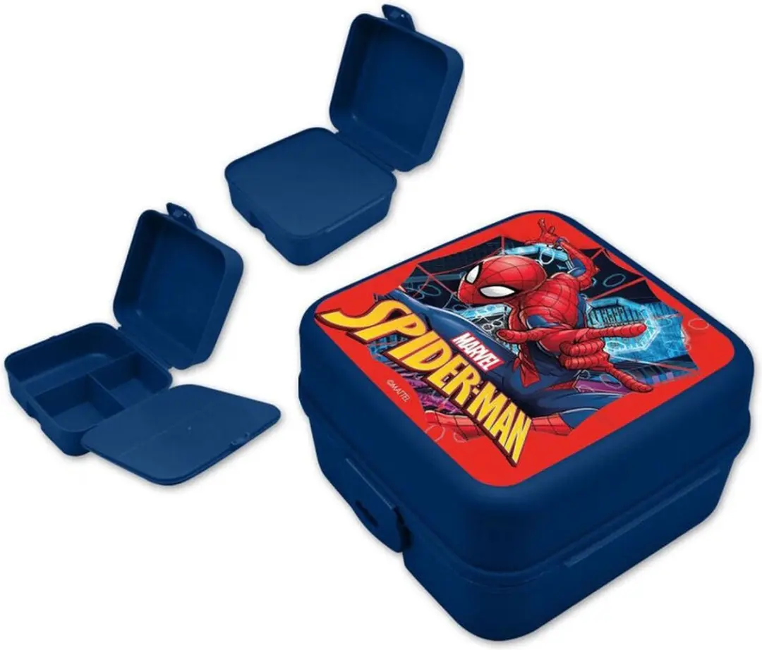 Marvel Spiderman Broodtrommel - 1.5L - Donkerblauw