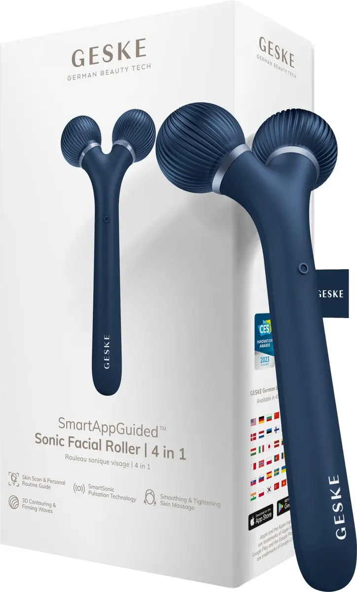 GESKE SmartAppGuided Sonic Facial Roller 4-in-1 - Groen