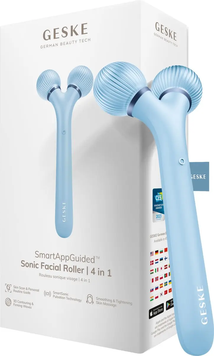 GESKE SmartAppGuided Sonic Facial Roller 4-in-1 - Groen