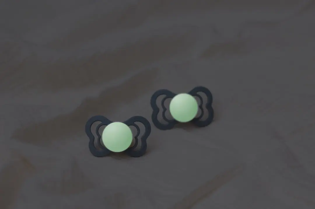 BIBS Supreme Glow Silicone Fopspeen 2 Stuks - Roze/Beige