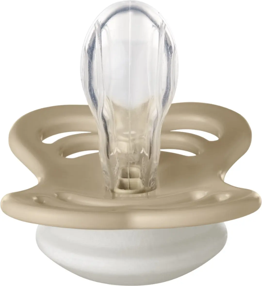 BIBS Supreme Glow Silicone Fopspeen 2 Stuks - Roze/Beige