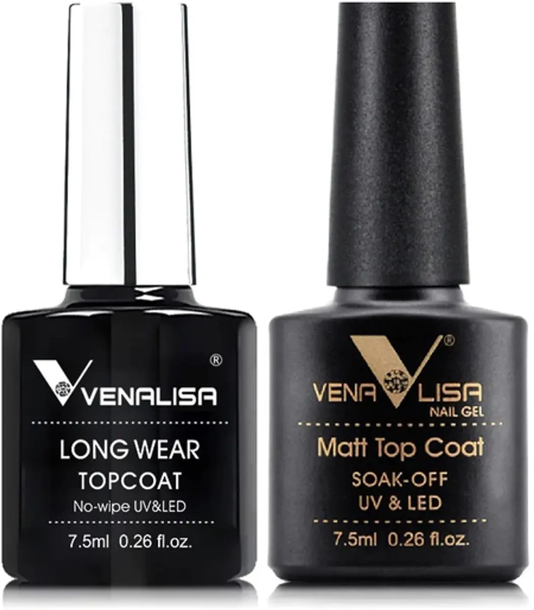 Venalisa Gellak Set Long Wear Top & Matte Top Coat