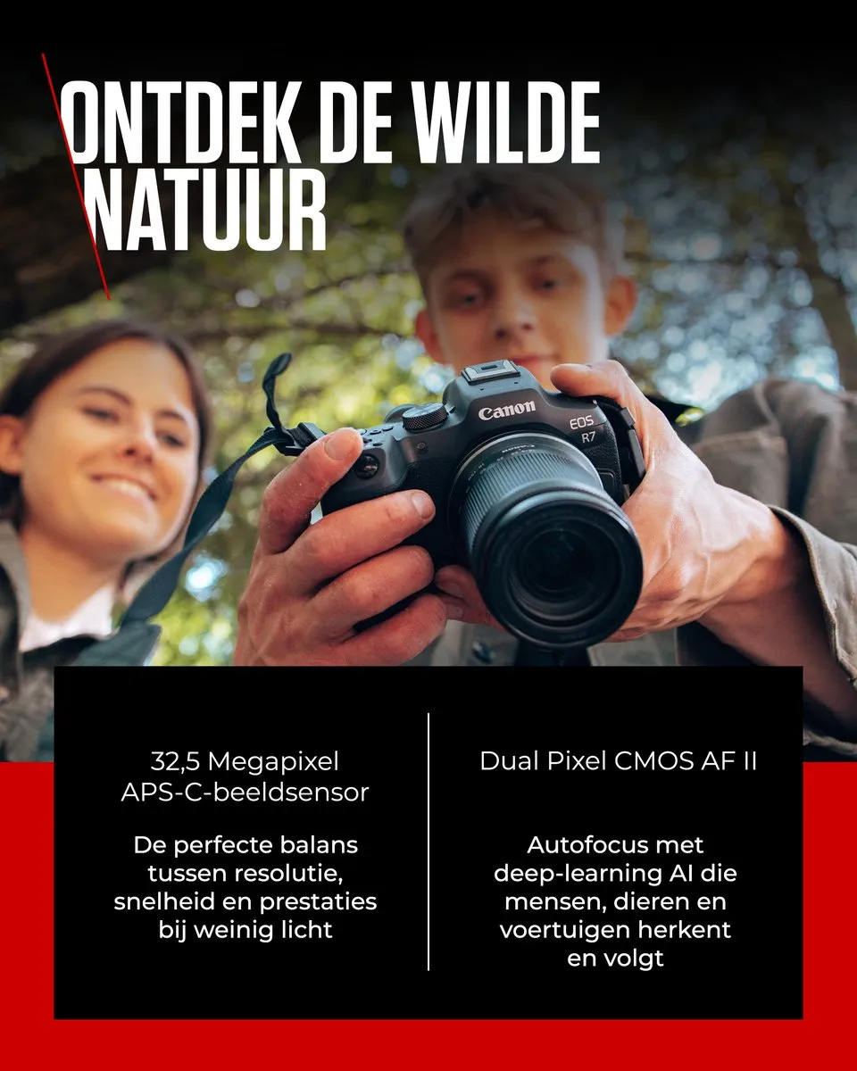 Canon EOS R7 RF-S 18-150mm S STM - 32.5MP APS-C Zwart