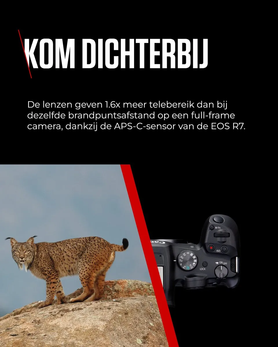 Canon EOS R7 RF-S 18-150mm S STM - 32.5MP APS-C Zwart