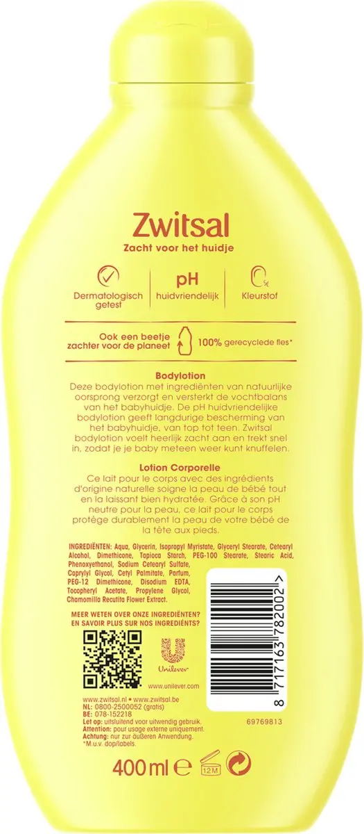 Zwitsal Baby Bodylotion - 2x400ml