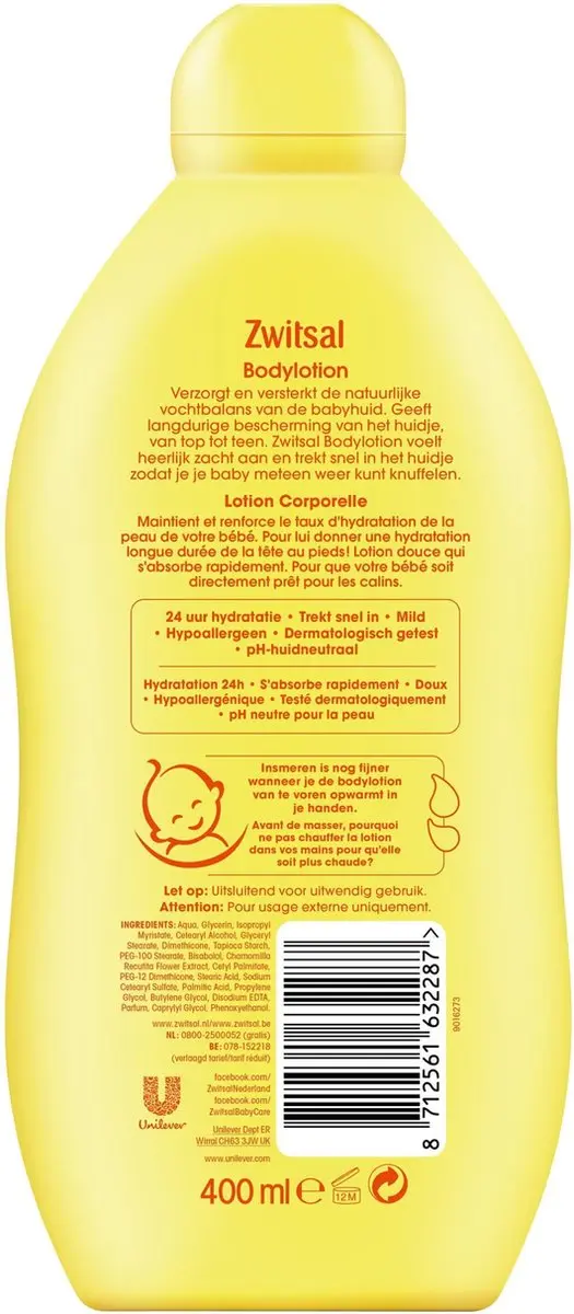 Zwitsal Baby Bodylotion - 2x400ml
