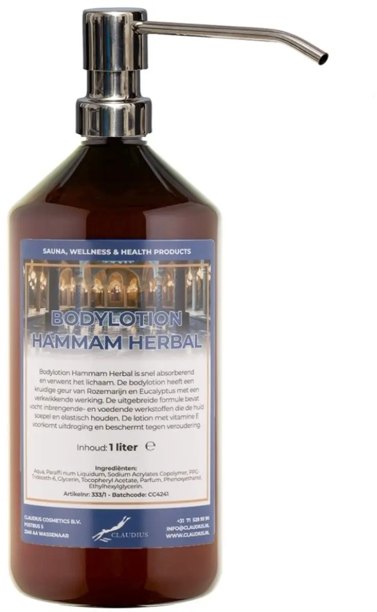 Splashbox Cosmetics Hammam Herbal Bodylotion 1L - RVS Pompset