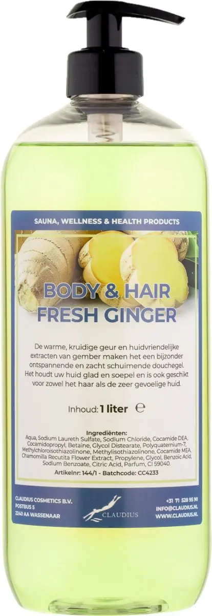 Splashbox Cosmetics Fresh Ginger Body & Hair Wash 1L