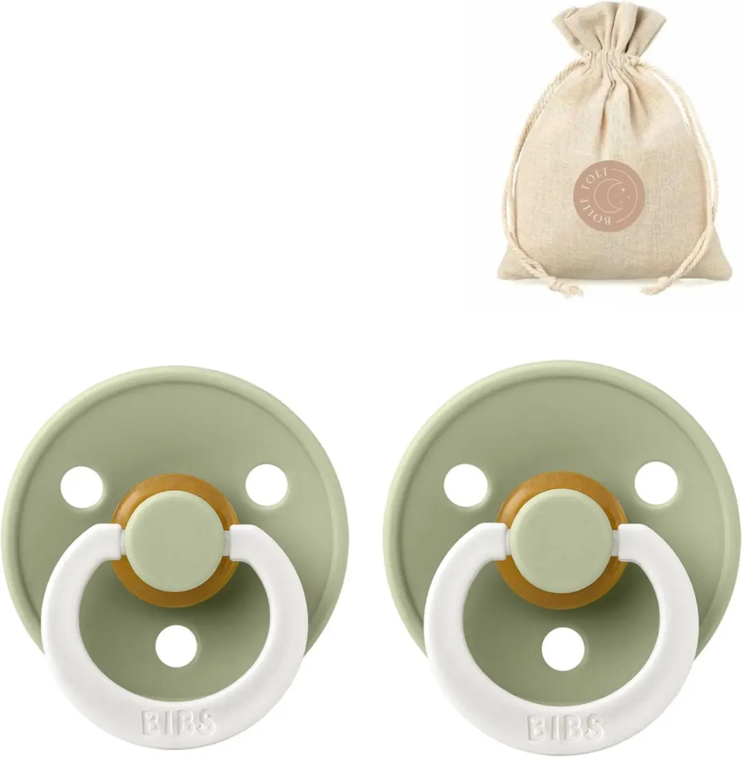 BIBS T1 Fopspenen Glow in the Dark Sage