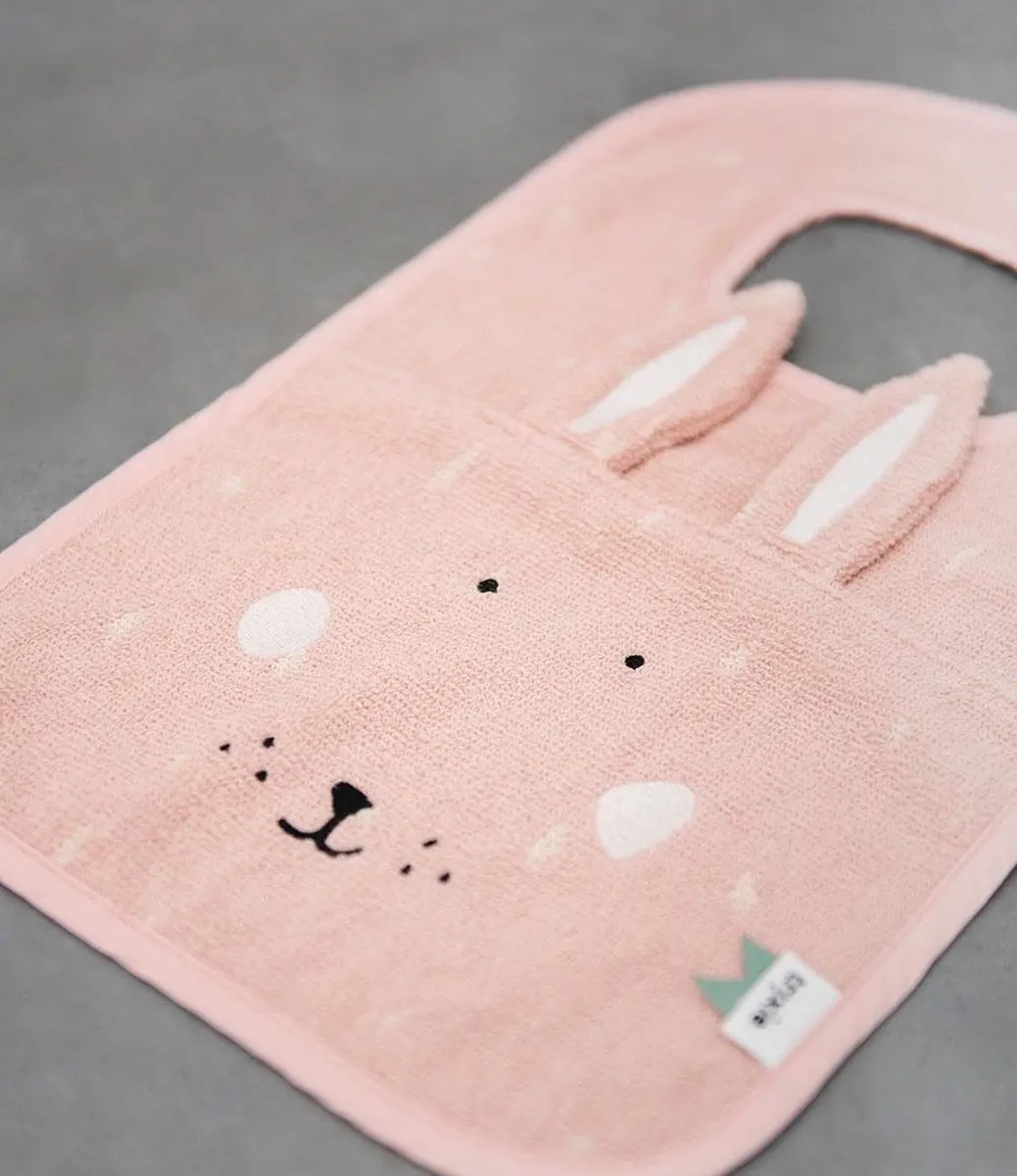 Trixie Slabbetje Mrs. Rabbit Roze - 100% Biologisch Katoen