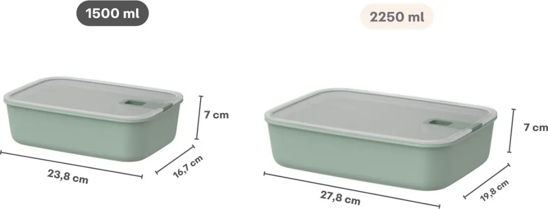 Mepal Vershouddoos EasyClip 1.5L - Nordic sage - afbeelding 6 van 6