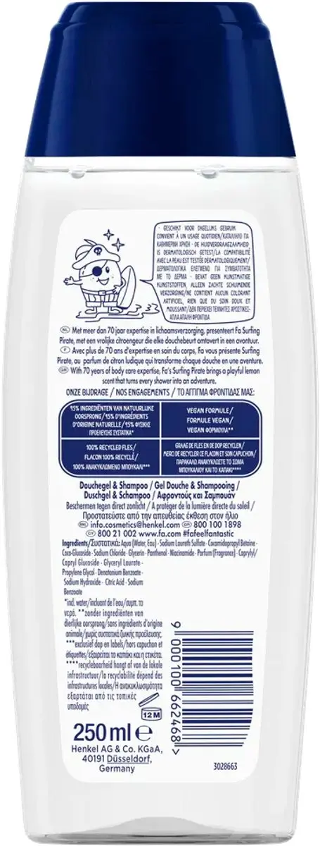 Fa Kids Douchegel & Shampoo Pirate Fantasy 250ml
