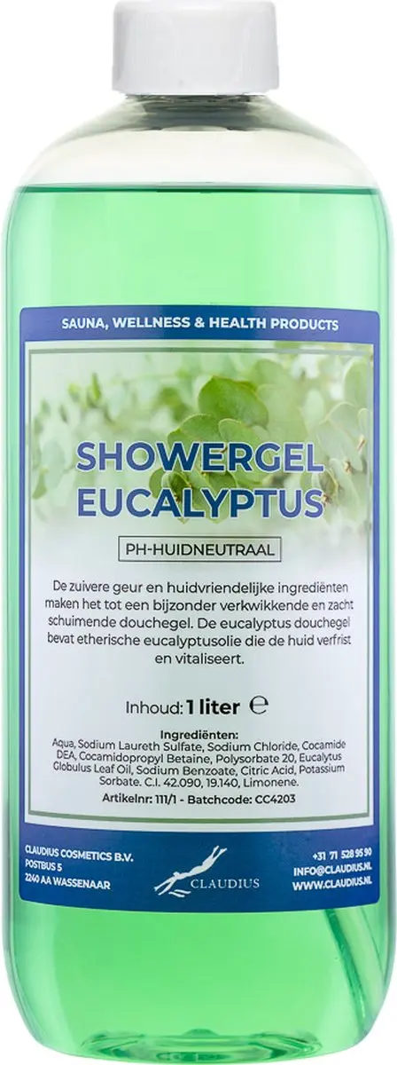 Splashbox Cosmetics Claudius Douchegel Eucalyptus 1L