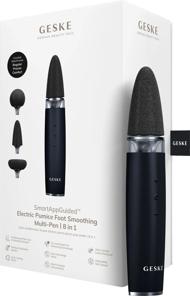 GESKE Electric Voetvijl 8-in-1 Starlight - 3 Puimsteen Opzetstukken