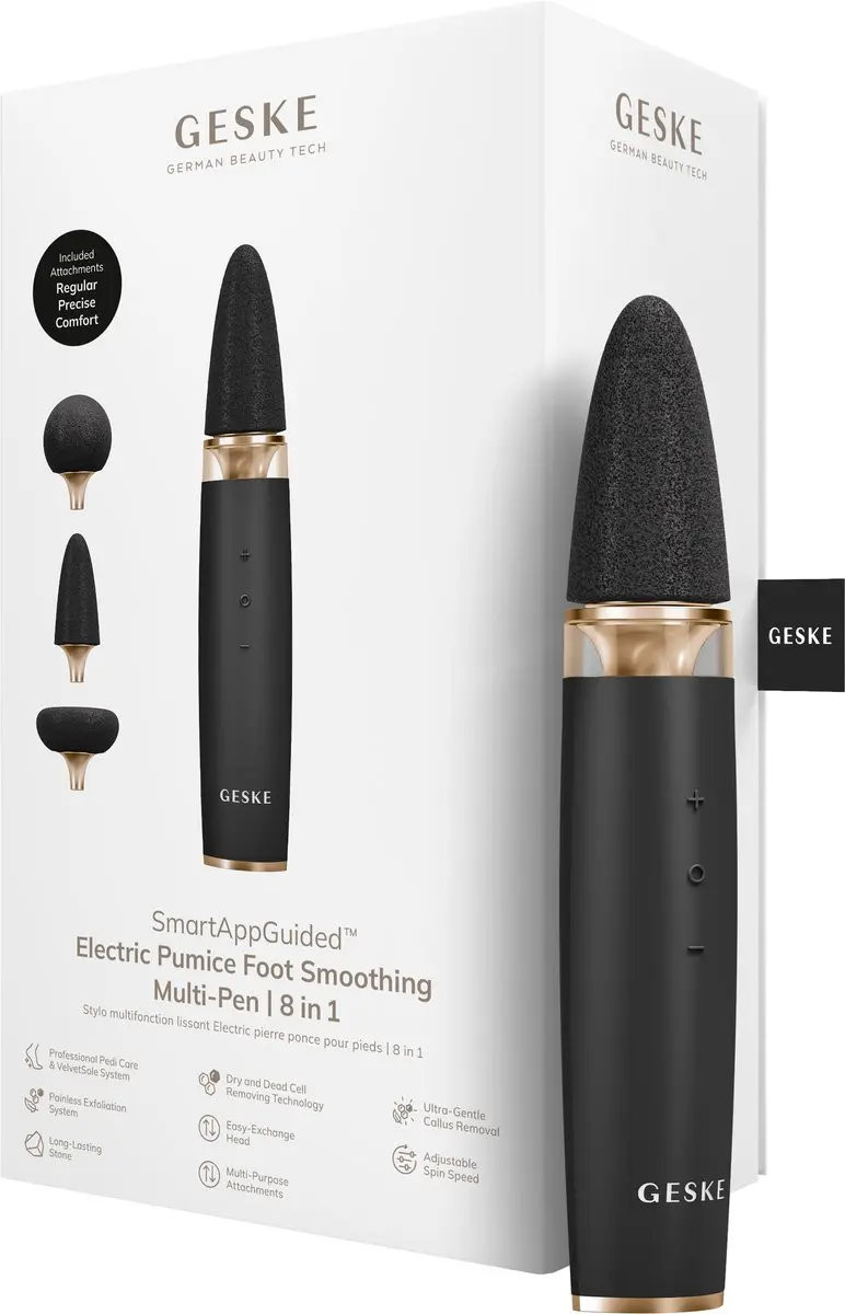 GESKE Electric Voetvijl 8-in-1 Starlight - 3 Puimsteen Opzetstukken