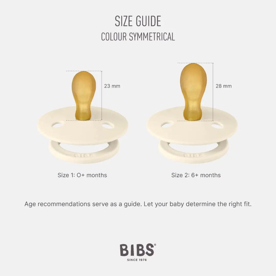 BIBS Colour Speen - Maat 1 (0-6 maanden) - 2 Stuks - Ivory/Sage