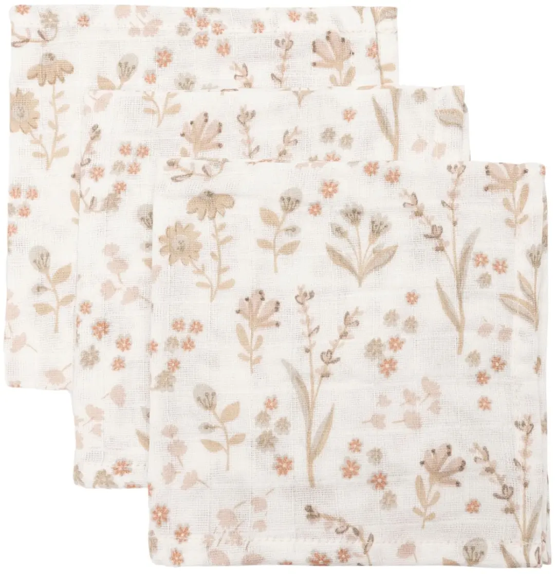 Jollein Hydrofiel Monddoekje Bloomy 31x31cm - 3 Stuks - afbeelding 6 van 6