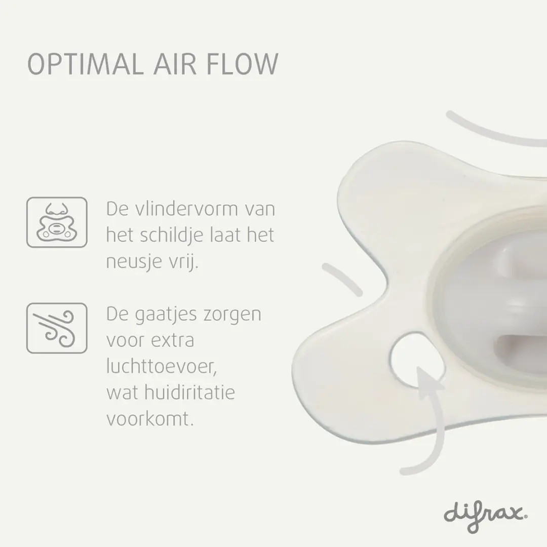 Difrax Dental Fopspeen 0-6 Maanden - Lichtroze - 2 Stuks
