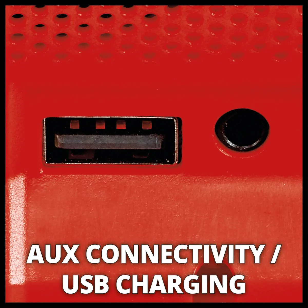 Einhell Accu Luidspreker TC-SR 18 Li BT Solo - Power X-Change - 18V - Rood/Zwart