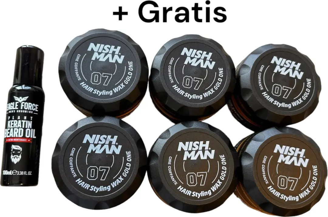 Nishman 07 Hair Styling Wax Gold One 6 Stuks