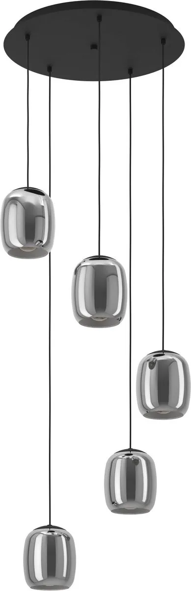 Eglo Ciampino Hanglamp E27 Ø54cm - Zwart/Grijs