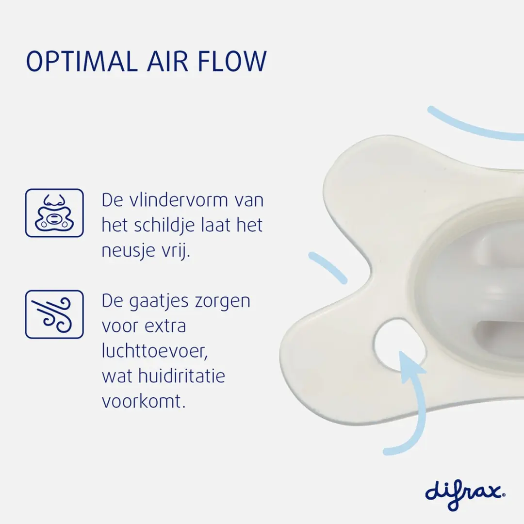 Difrax Natural Fopspeen 0-6 Maanden - 2 Stuks