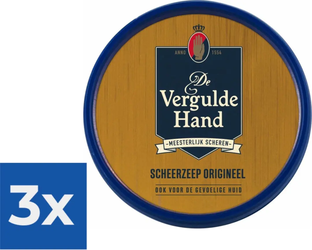 Vergulde Hand Scheerzeep 225g - 3 Stuks