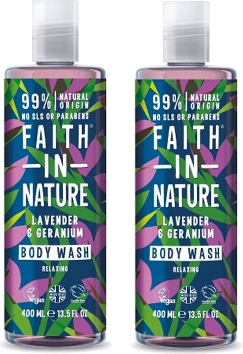 Faith In Nature Body Wash Lavendel & Geranium 800ml